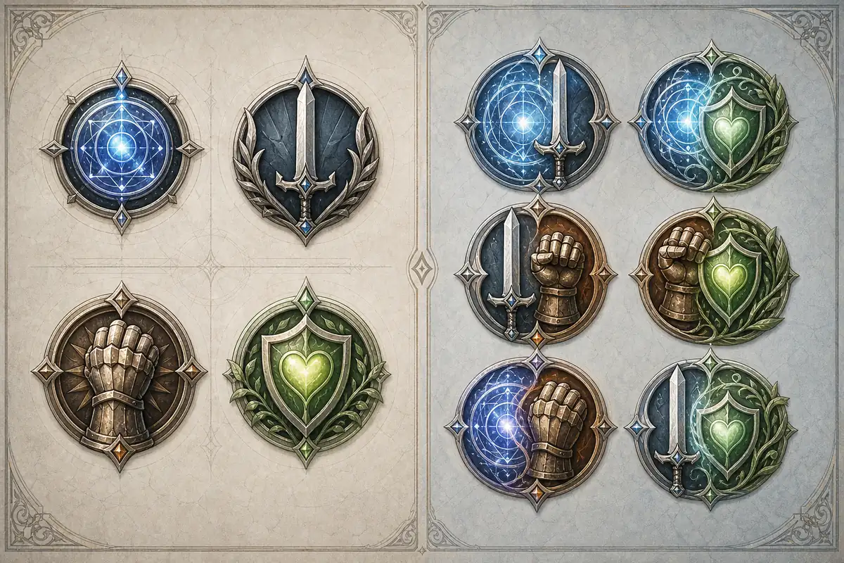 Editorial comparison of pure stat paths and hybrid stat paths for Arcane Odyssey classes